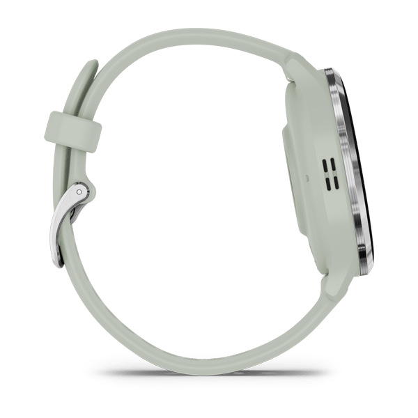 Garmin Venu 3S Silver Stainless Steel Bezel Silicone Band - Sage Grey | 49-GAR-010-02785-01 from Garmin - DID Electrical