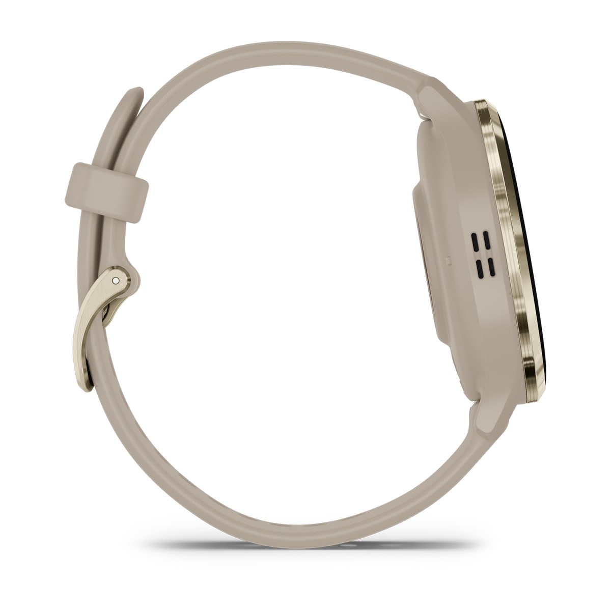 Garmin Venu 3S Soft Gold Stainless Steel Bezel Silicone Band - French Grey | 49-GAR-010-02785-02 from Garmin - DID Electrical