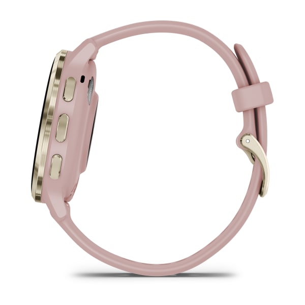 Garmin Venu 3S Soft Gold Stainless Steel Bezel Silicone Band - Dust Rose | 49-GAR-010-02785-03 from Garmin - DID Electrical