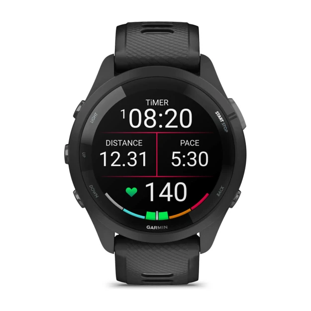 Garmin Forerunner 265 Running Smartwatch - Black/Powder Gray | 49-GAR-010-02810-10 from Garmin - DID Electrical