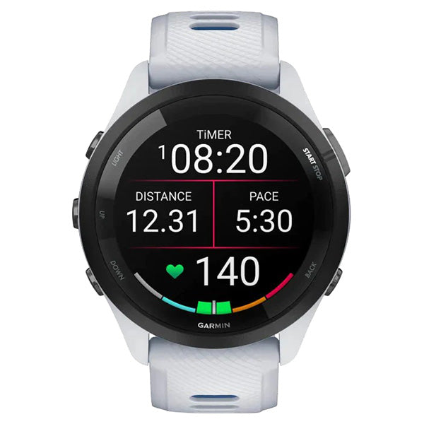 Garmin Forerunner 265 Running Smartwatch - Whitestone & Tidal Blue | 49-GAR-010-02810-11 from Garmin - DID Electrical