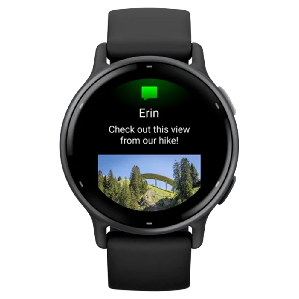 Garmin Vivoactive 5 Aluminium Bezel Silicone Band - Slate & Black | 49-GAR-010-02862-10 from Garmin - DID Electrical