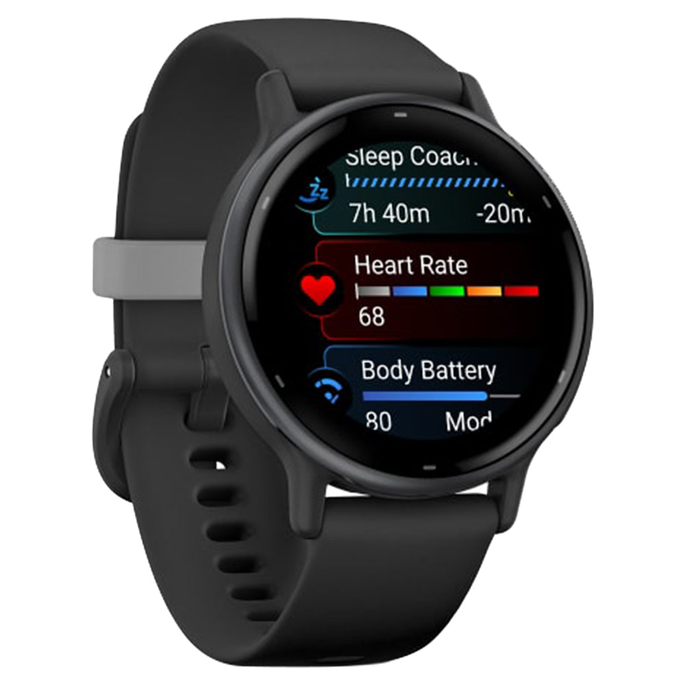 Garmin Vivoactive 5 Aluminium Bezel Silicone Band - Slate & Black | 49-GAR-010-02862-10 from Garmin - DID Electrical