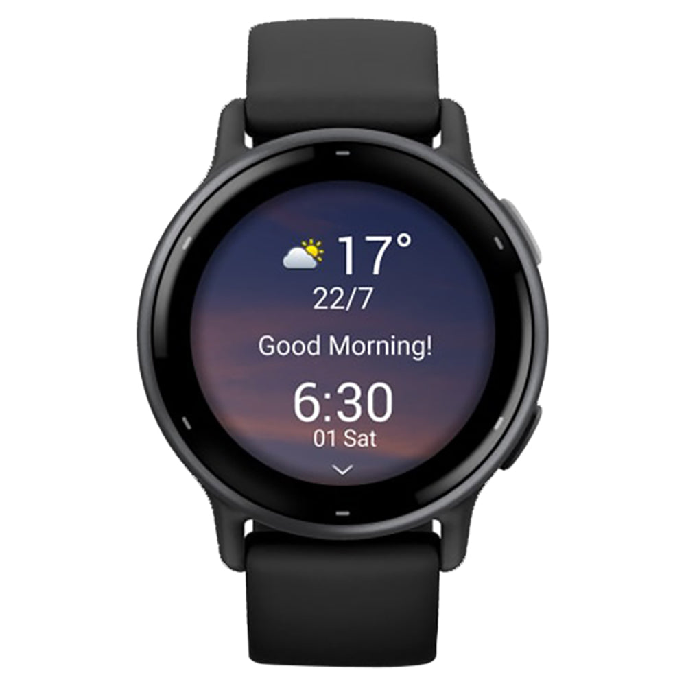 Garmin Vivoactive 5 Aluminium Bezel Silicone Band - Slate & Black | 49-GAR-010-02862-10 from Garmin - DID Electrical