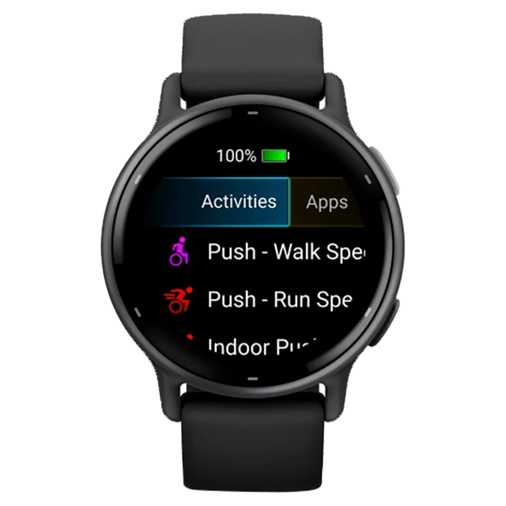 Garmin Vivoactive 5 Aluminium Bezel Silicone Band - Slate & Black | 49-GAR-010-02862-10 from Garmin - DID Electrical