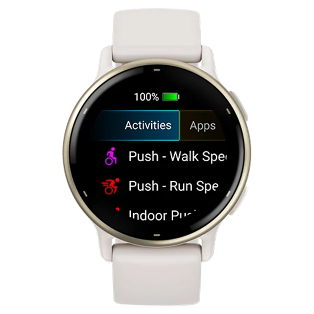 Garmin Vivoactive 5 Aluminium Bezel Silicone Band - Cream Gold & Ivory | 49-GAR-010-02862-11 from Garmin - DID Electrical