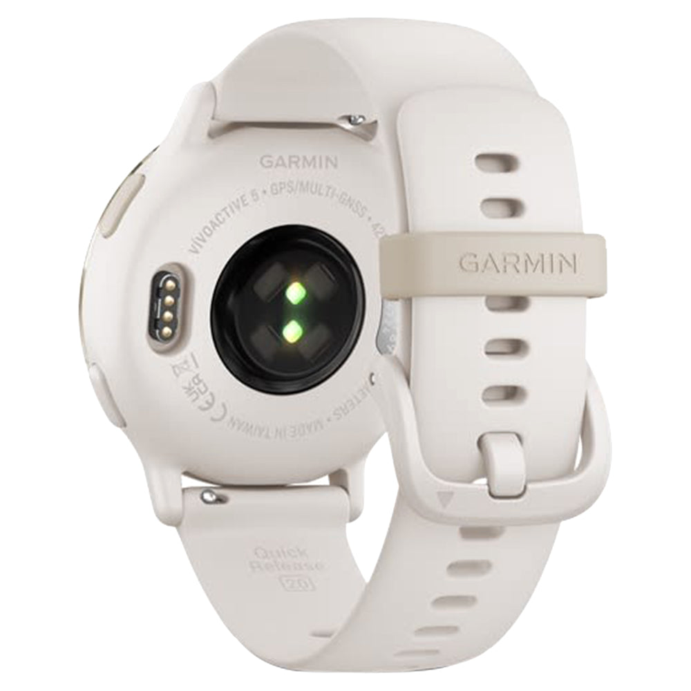 Garmin Vivoactive 5 Aluminium Bezel Silicone Band - Cream Gold & Ivory | 49-GAR-010-02862-11 from Garmin - DID Electrical