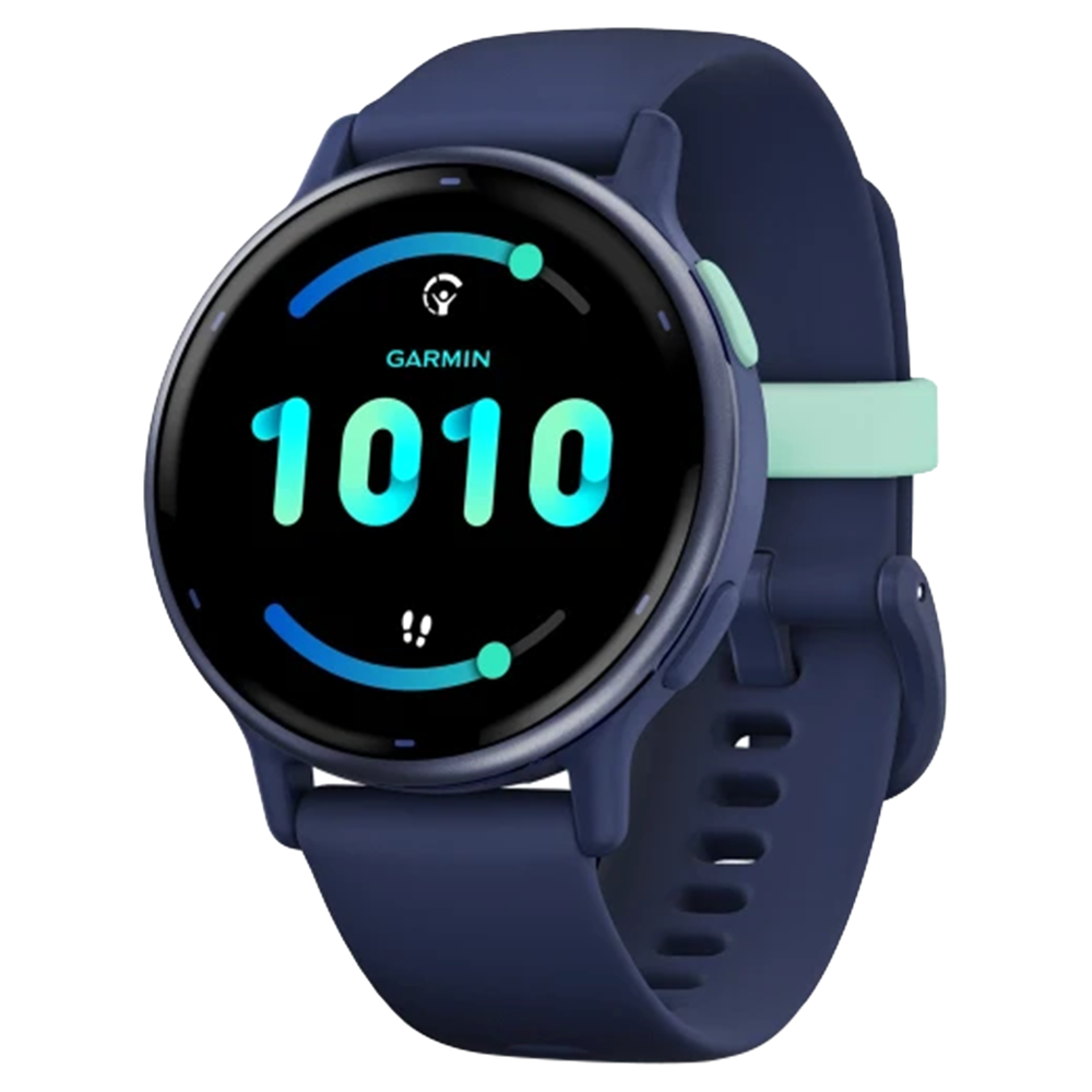 Garmin Vivoactive 5 Aluminium Bezel Silicone Band - Metallic Navy &amp; Navy | 49-GAR-010-02862-12 from Garmin - DID Electrical