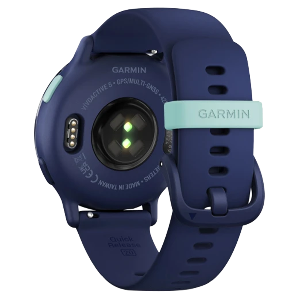 Garmin Vivoactive 5 Aluminium Bezel Silicone Band - Metallic Navy &amp; Navy | 49-GAR-010-02862-12 from Garmin - DID Electrical