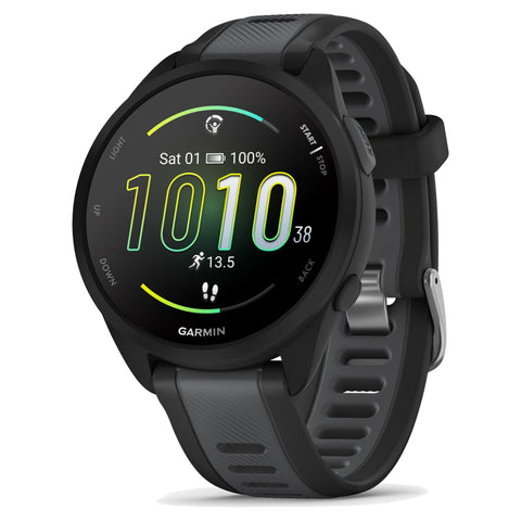 Garmin Forerunner 165 Music 30MM Smart Watch - Black & Slate Grey | 49-GAR-010-02863-30