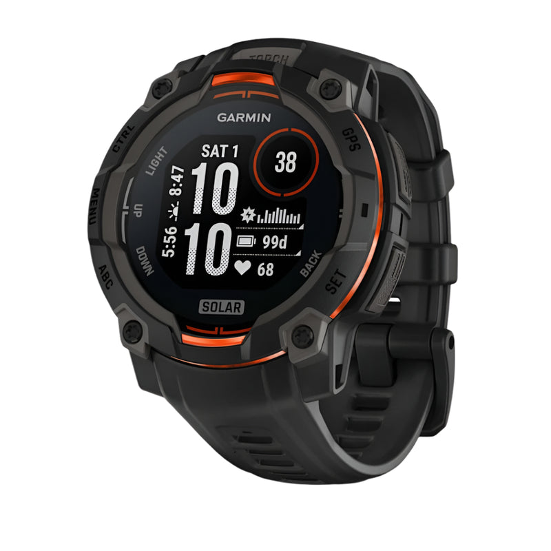 Garmin Instinct 3 45MM Solar Smart Watch - Black | 49-GAR-010-02934-00 from Garmin - DID Electrical