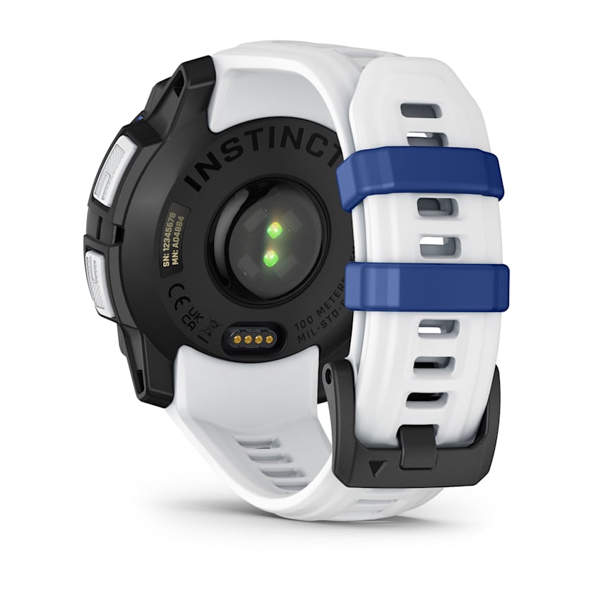 Garmin Instinct 3 45MM Solar Smart Watch with Whitestone and Bolt Blue Band - Whitestone | 49-GAR-010-02934-03 from Garmin - DID Electrical