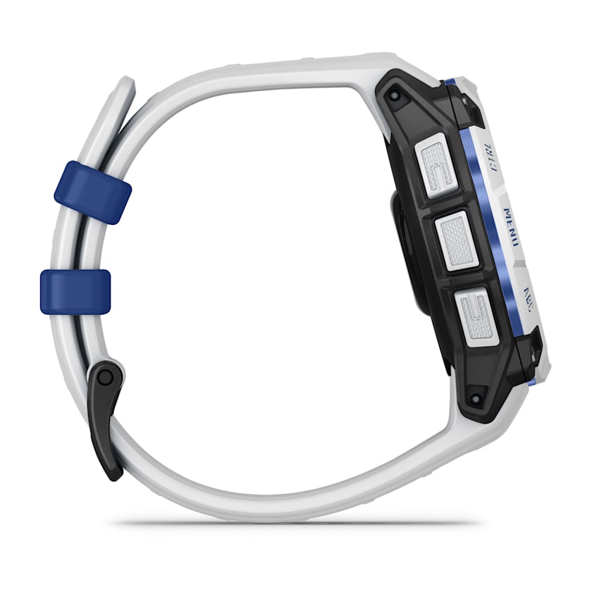 Garmin Instinct 3 45MM Solar Smart Watch with Whitestone and Bolt Blue Band - Whitestone | 49-GAR-010-02934-03 from Garmin - DID Electrical