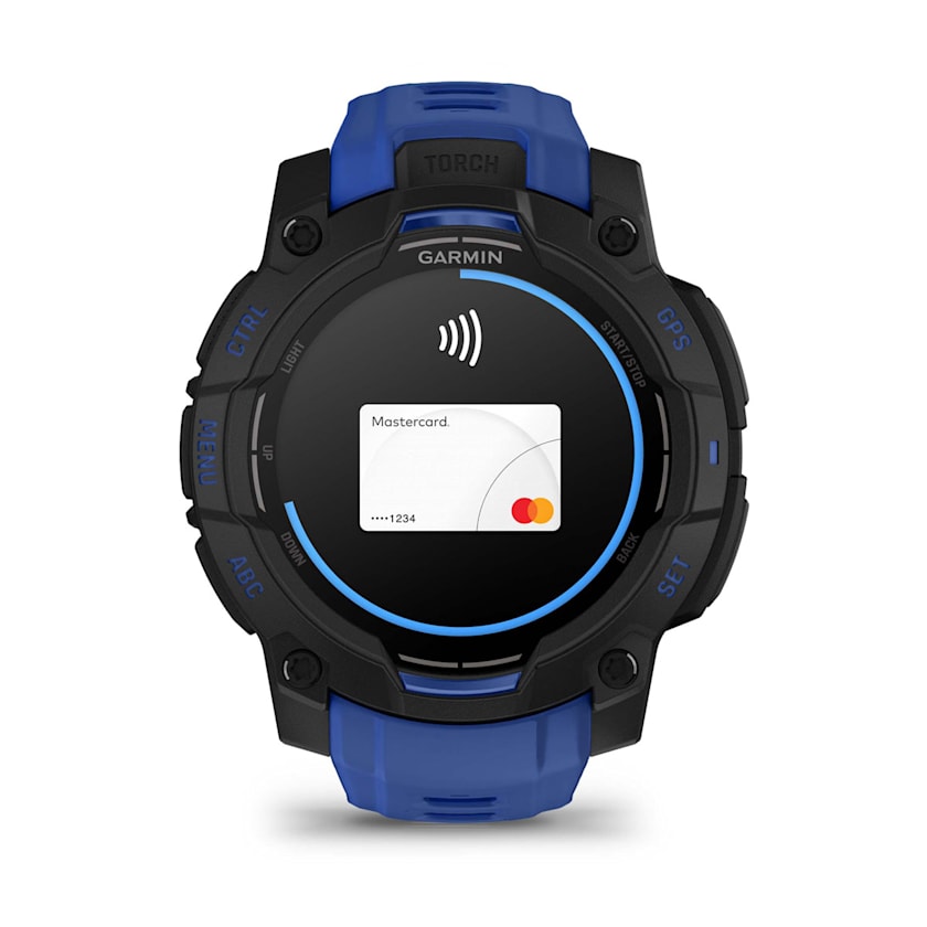 Garmin Instinct 3 45MM Smart Watch with Bolt Blue and Black Band - Black | 49-GAR-010-02936-03 from Garmin - DID Electrical