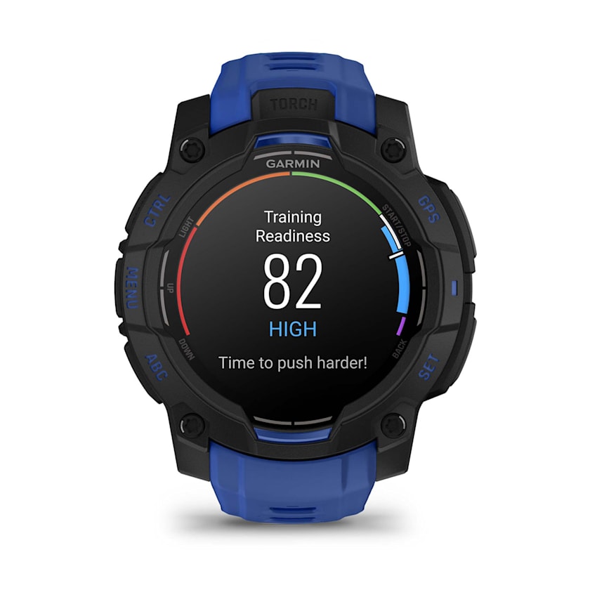 Garmin Instinct 3 45MM Smart Watch with Bolt Blue and Black Band - Black | 49-GAR-010-02936-03 from Garmin - DID Electrical