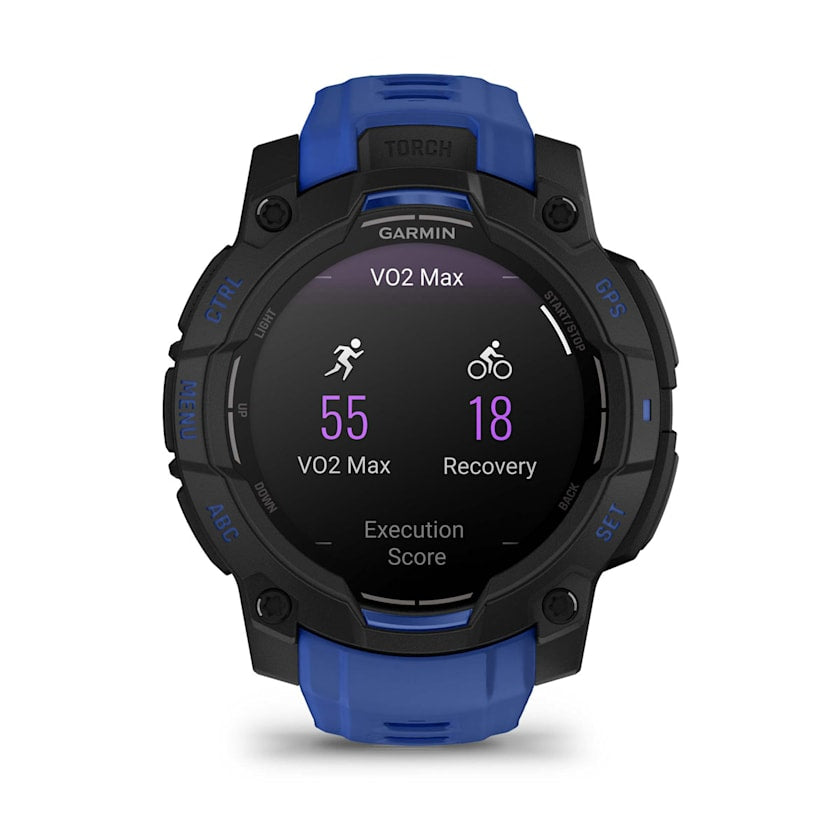 Garmin Instinct 3 45MM Smart Watch with Bolt Blue and Black Band - Black | 49-GAR-010-02936-03 from Garmin - DID Electrical