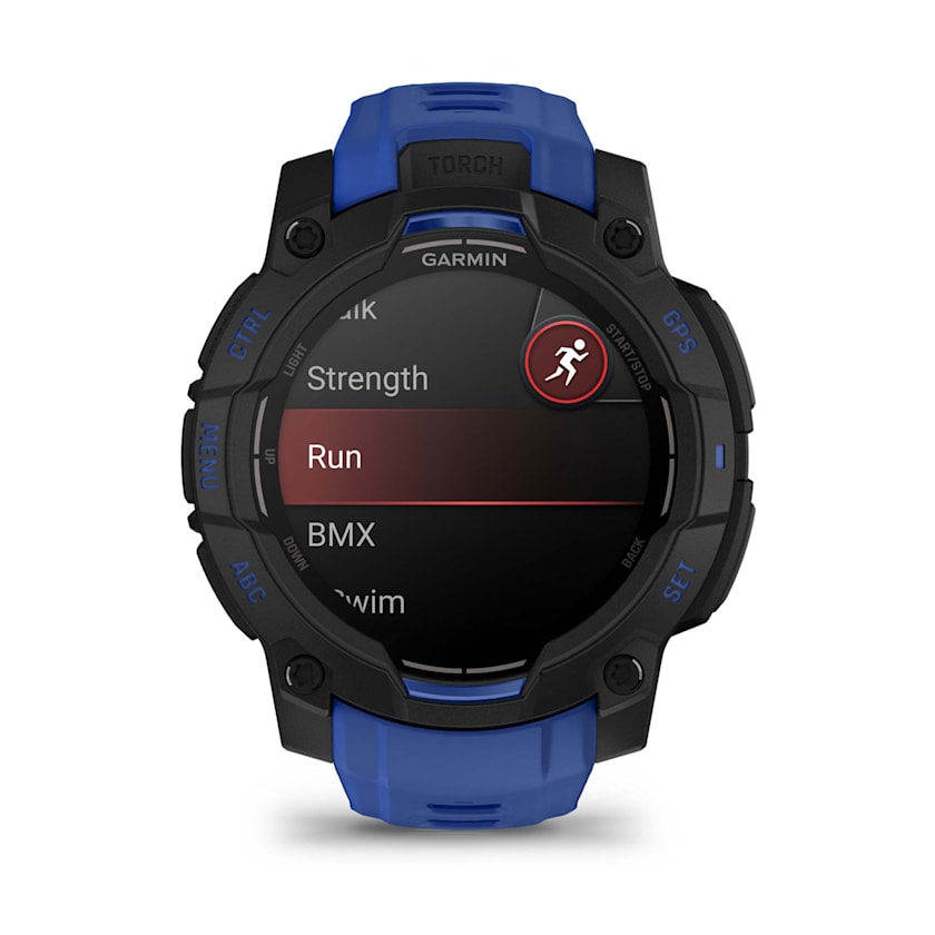 Garmin Instinct 3 45MM Smart Watch with Bolt Blue and Black Band - Black | 49-GAR-010-02936-03 from Garmin - DID Electrical