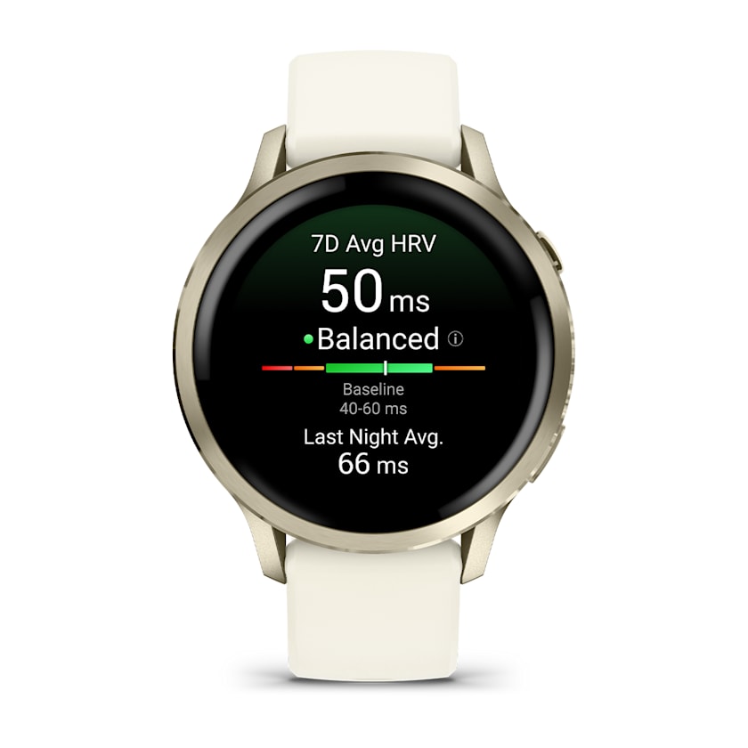 Garmin Venu 4 41MM Smart Watch with Bone Silicone Band - Lunar Gold | 49-GAR-010-03013-00 from Garmin - DID Electrical