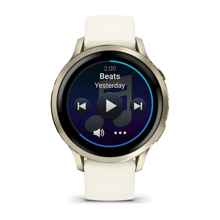 Garmin Venu 4 41MM Smart Watch with Bone Silicone Band - Lunar Gold | 49-GAR-010-03013-00 from Garmin - DID Electrical