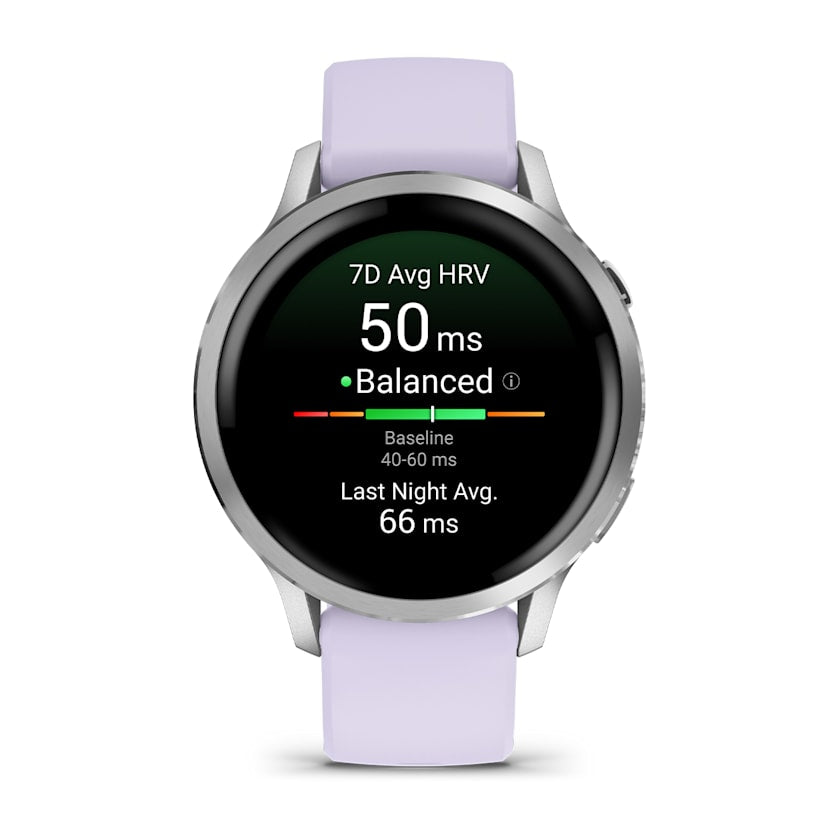 Garmin Venu 4 41MM Smart Watch with Periwinkle Silicone Band - Silver | 49-GAR-010-03013-01 from Garmin - DID Electrical