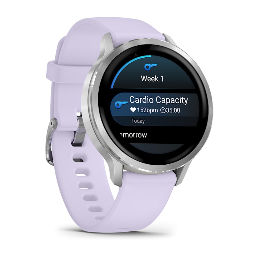 Garmin Venu 4 41MM Smart Watch with Periwinkle Silicone Band - Silver | 49-GAR-010-03013-01 from Garmin - DID Electrical