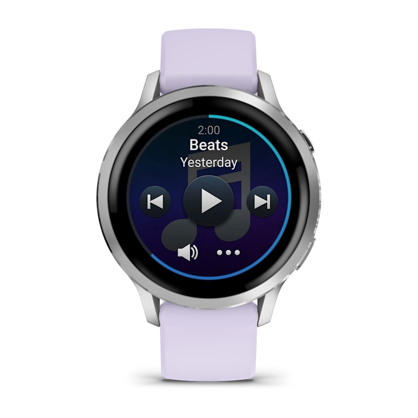 Garmin Venu 4 41MM Smart Watch with Periwinkle Silicone Band - Silver | 49-GAR-010-03013-01 from Garmin - DID Electrical