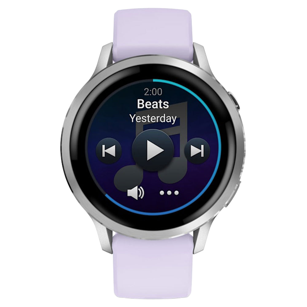 Garmin Venu 4 41MM Smart Watch with Periwinkle Silicone Band - Silver | 49-GAR-010-03013-01 from Garmin - DID Electrical