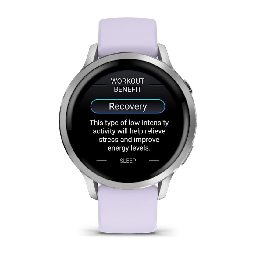 Garmin Venu 4 41MM Smart Watch with Periwinkle Silicone Band - Silver | 49-GAR-010-03013-01 from Garmin - DID Electrical
