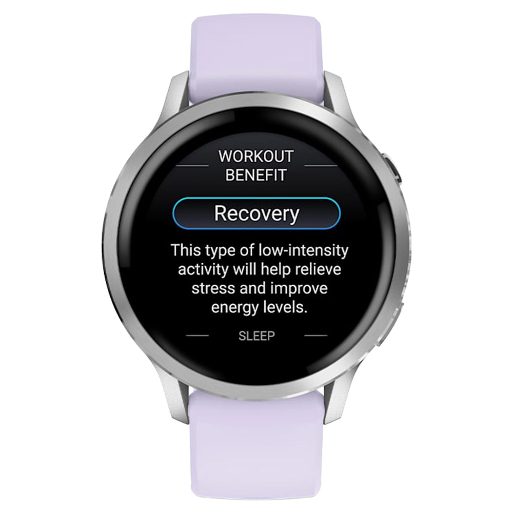 Garmin Venu 4 41MM Smart Watch with Periwinkle Silicone Band - Silver | 49-GAR-010-03013-01 from Garmin - DID Electrical