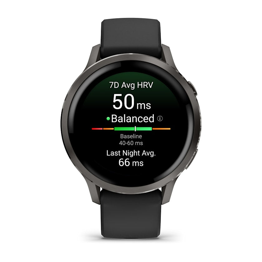Garmin Venu 4 41MM Smart Watch with Black Silicone Band - Slate | 49-GAR-010-03013-02 from Garmin - DID Electrical