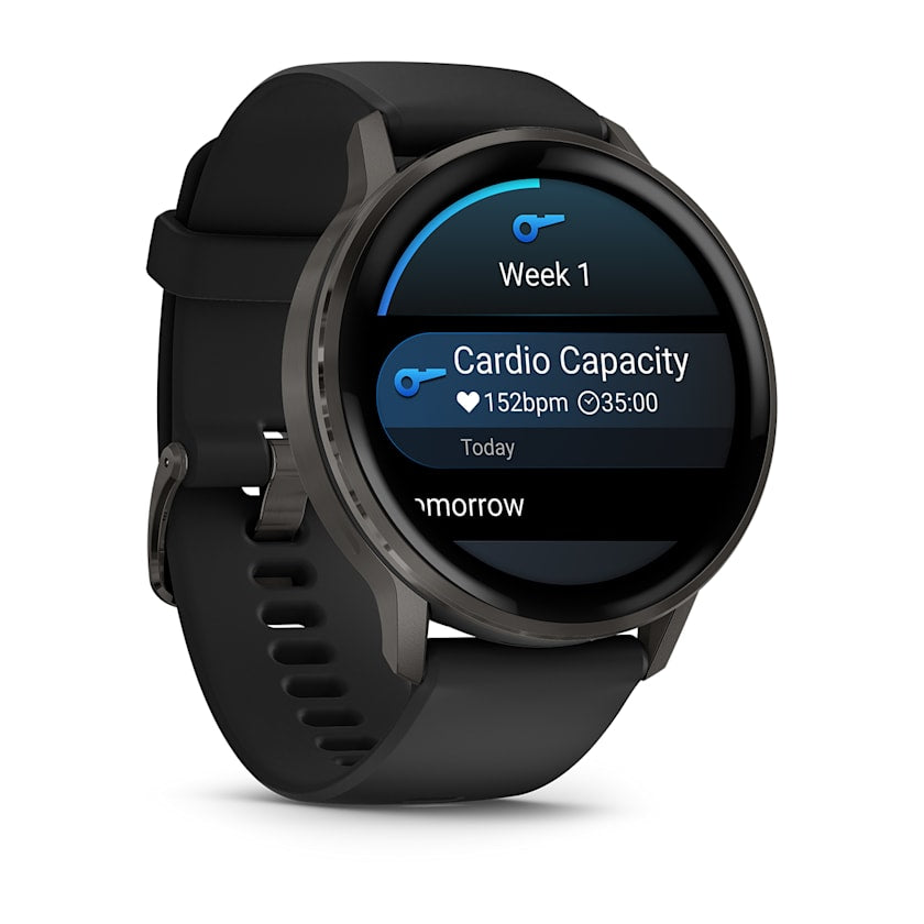 Garmin Venu 4 45MM Smart Watch with Black Silicone Band - Slate | 49-GAR-010-03014-00 from Garmin - DID Electrical