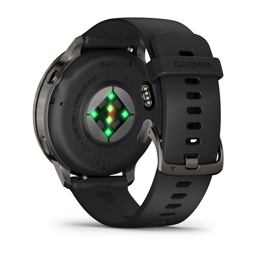 Garmin Venu 4 45MM Smart Watch with Black Silicone Band - Slate | 49-GAR-010-03014-00 from Garmin - DID Electrical