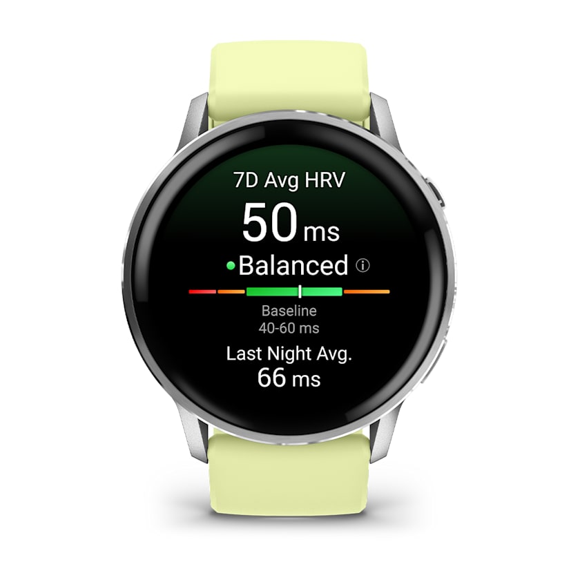 Garmin Venu 4 45MM Smart Watch with Citron Silicone Band - Silver | 49-GAR-010-03014-02 from Garmin - DID Electrical