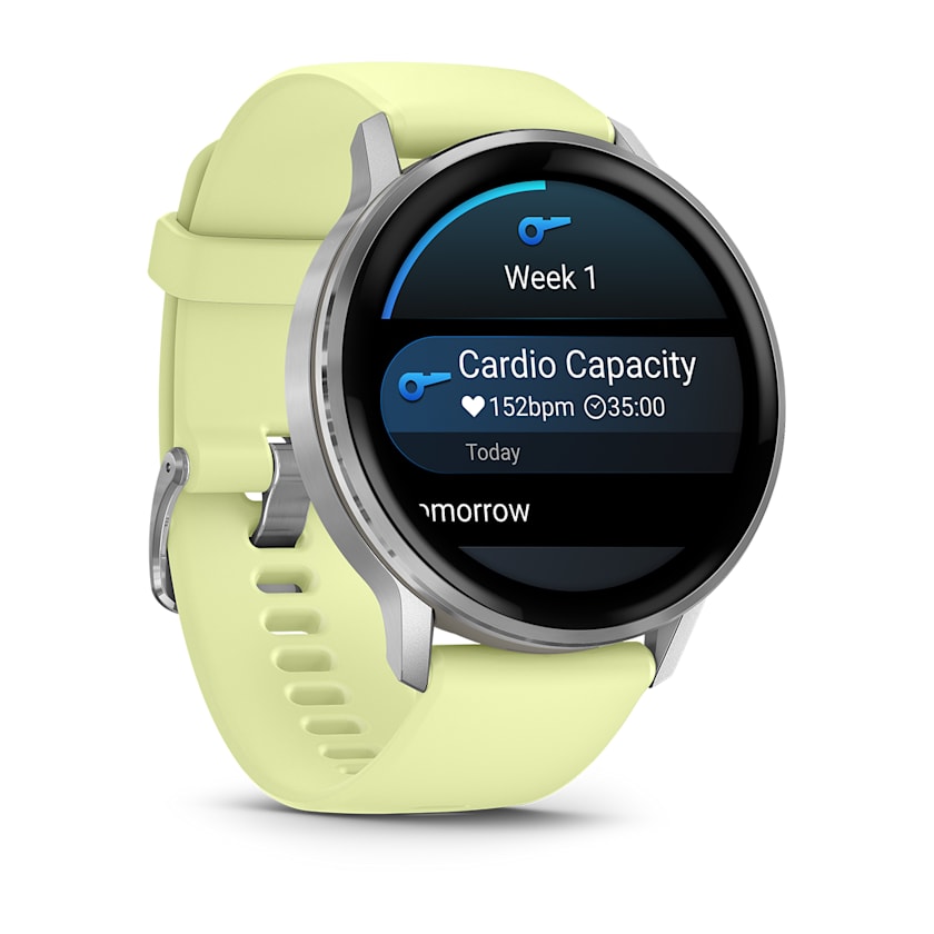 Garmin Venu 4 45MM Smart Watch with Citron Silicone Band - Silver | 49-GAR-010-03014-02 from Garmin - DID Electrical