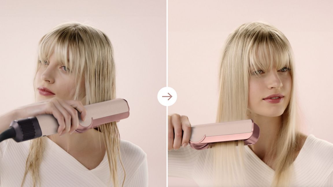 Dyson Airstrait Hair Straightener and Dryer - Ceramic Pink & Rose Gold | 493301-01