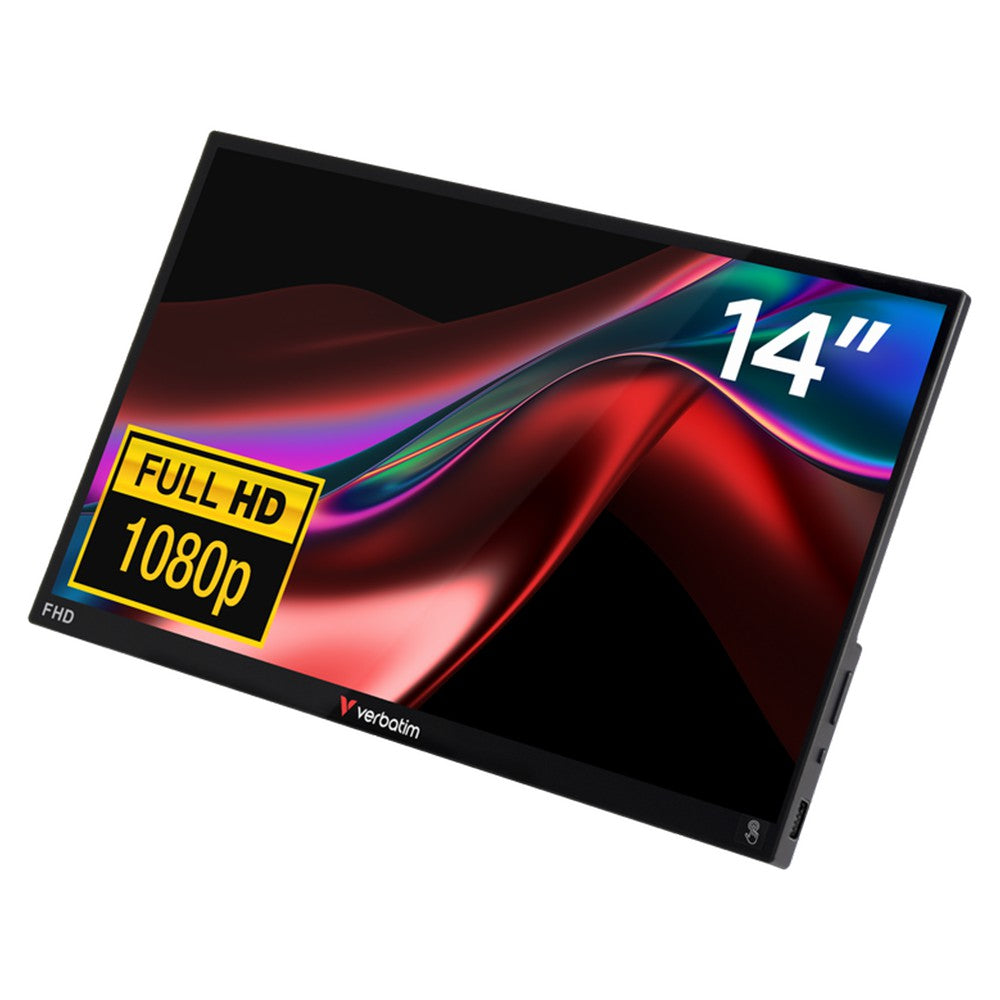 Verbatim 14" Full HD Portable Touchscreen Monitor - Black | 49591 from Verbatim - DID Electrical