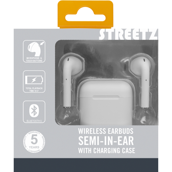 Open Boxed/ Ex-Display - Streetz In-Ear True Wireless Ear Buds - White | TWS004 from Streetz - DID Electrical