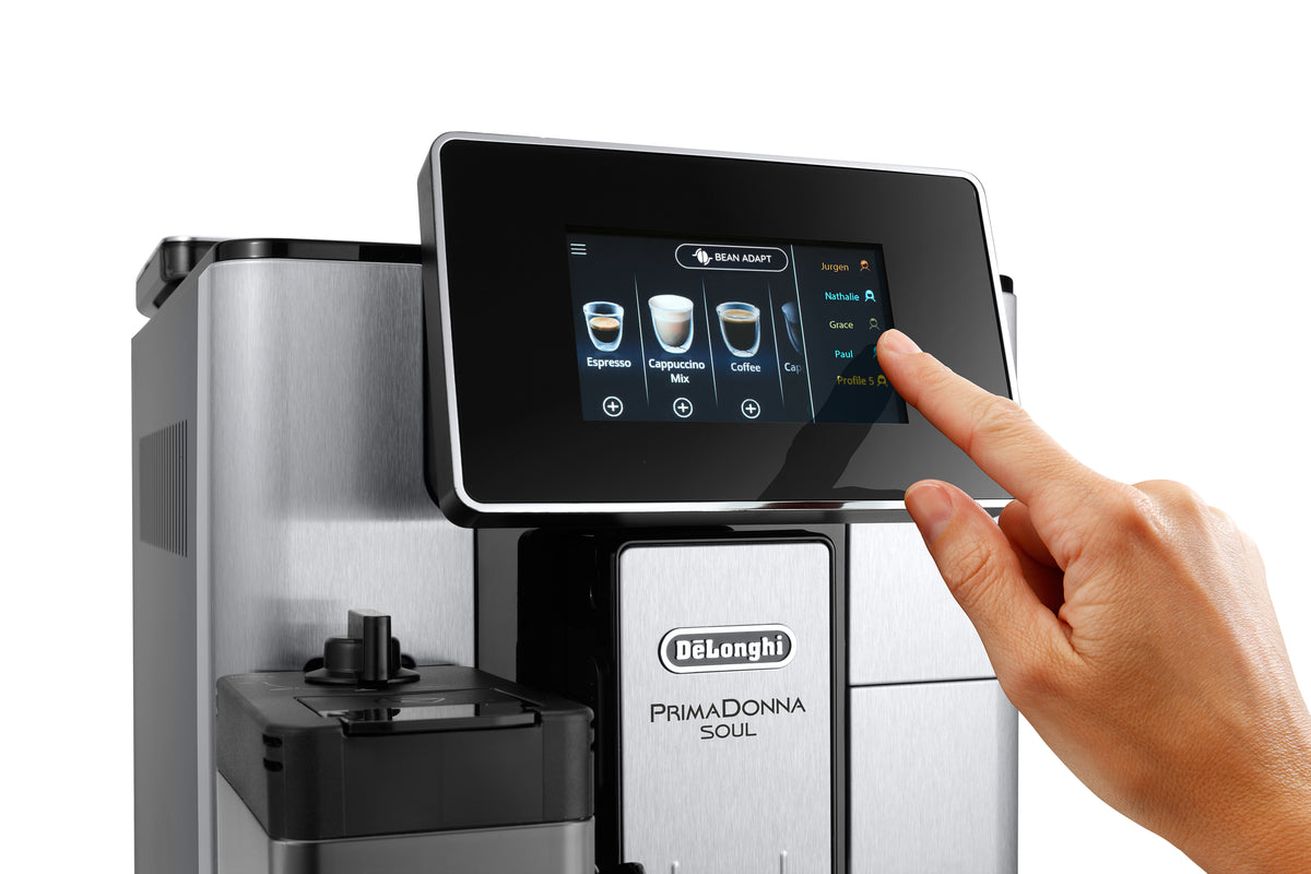DeLonghi PrimaDonna Soul 2.2L Automatic Coffee Machine - Metal Black | ECAM610.75.MB