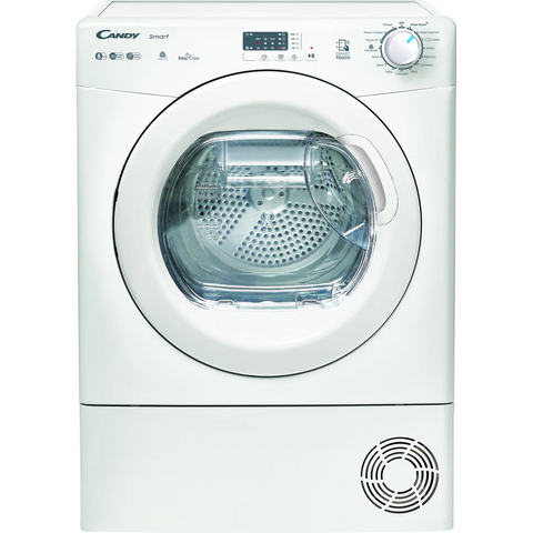 Candy Smart 8KG Freestanding Heat Pump Tumble Dryer - White | CSE H8ELE-80