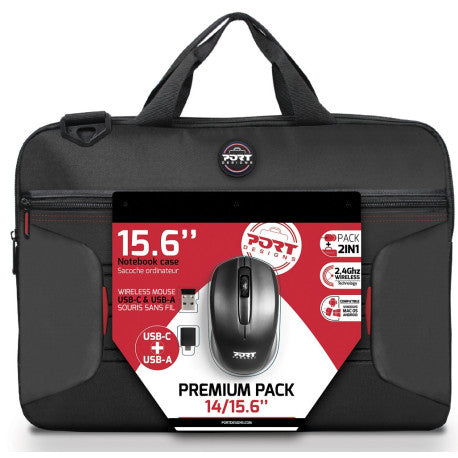 Port Designs 14/15.6" Laptop Bag with Wireless Mouse - Black | 501873 from Port Designs - DID Electrical