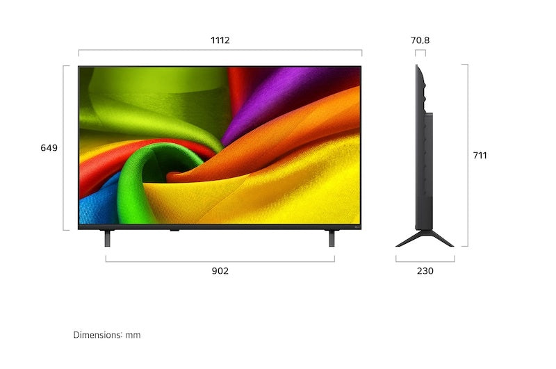 LG NU85 50" 4K Smart TV - Charcoal Black | 50NU850B6LA.AEI