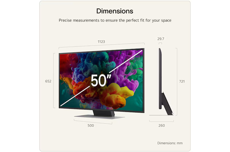 LG QNED86 50" 4K Smart TV - Black | 50QNED86B6B.AEI