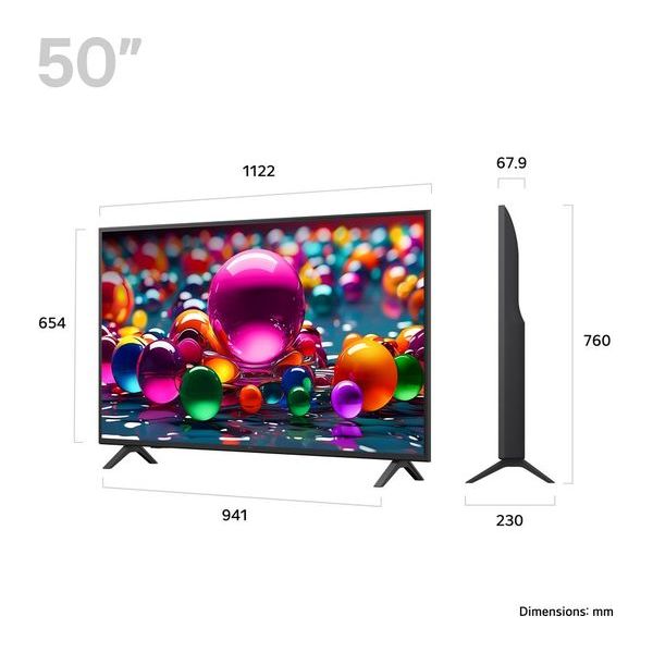 LG UA75 50&quot; 4K HDR Smart TV - Charcoal Black | 50UA75006LA.AEK from LG - DID Electrical