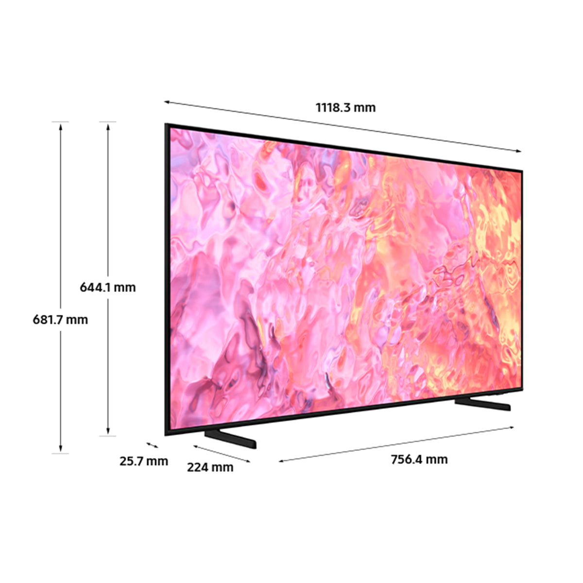 Samsung 50&quot; Q60C 4K HDR QLED Smart TV - Black | QE50Q60CAUXXU from Samsung - DID Electrical
