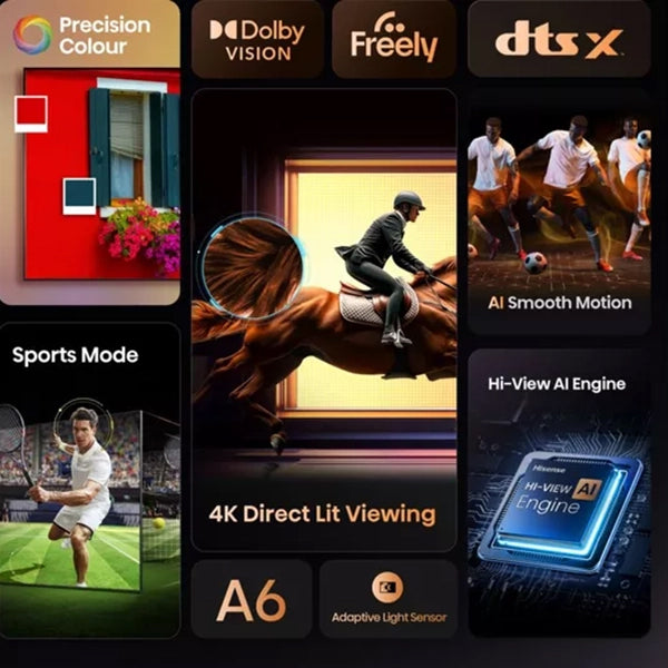 Hisense A6Q 50" 4K Smart TV - Black | 50a61q from Hisense - DID Electrical