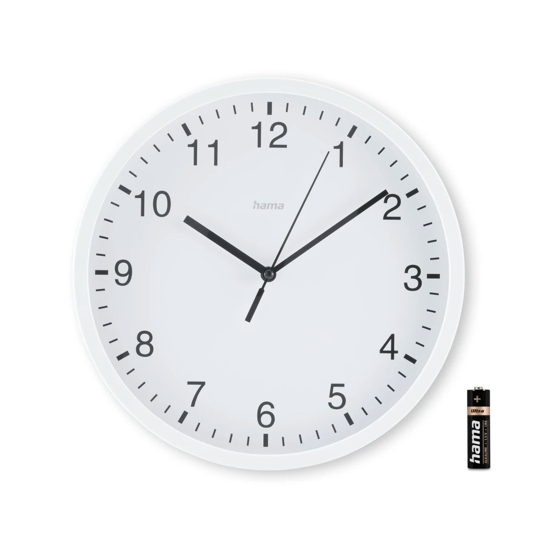 Hama Elba 25CM Non-ticking Wall Clock - White | 517524