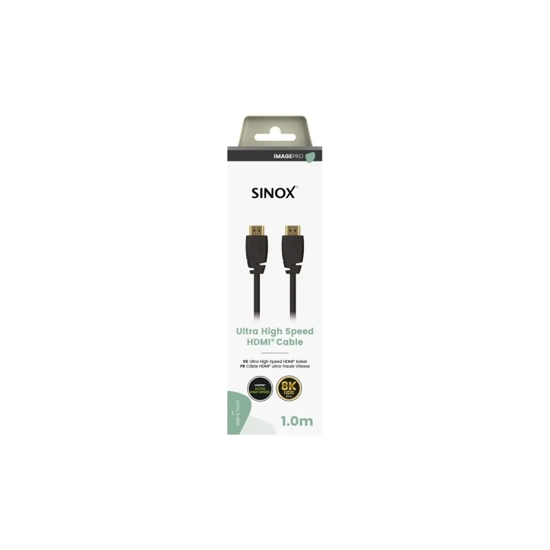 Sinox Pro 1M 8K Ultra High Speed HDMI Cable - Black | 51880 from Sinox - DID Electrical