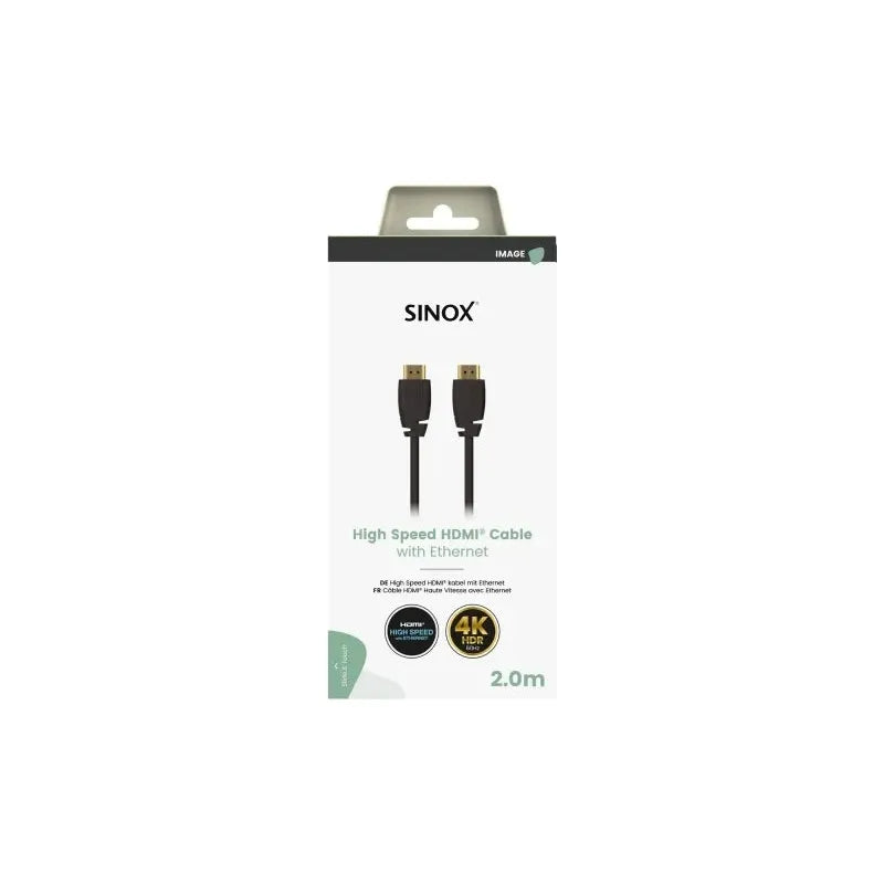 Sinox 2M High Speed HDMI Cable with Ethernet - Black | 51934 from Sinox - DID Electrical