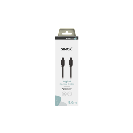 Sinox PRO 5M Optical Cable Male - Black | 52061 from Sinox - DID Electrical