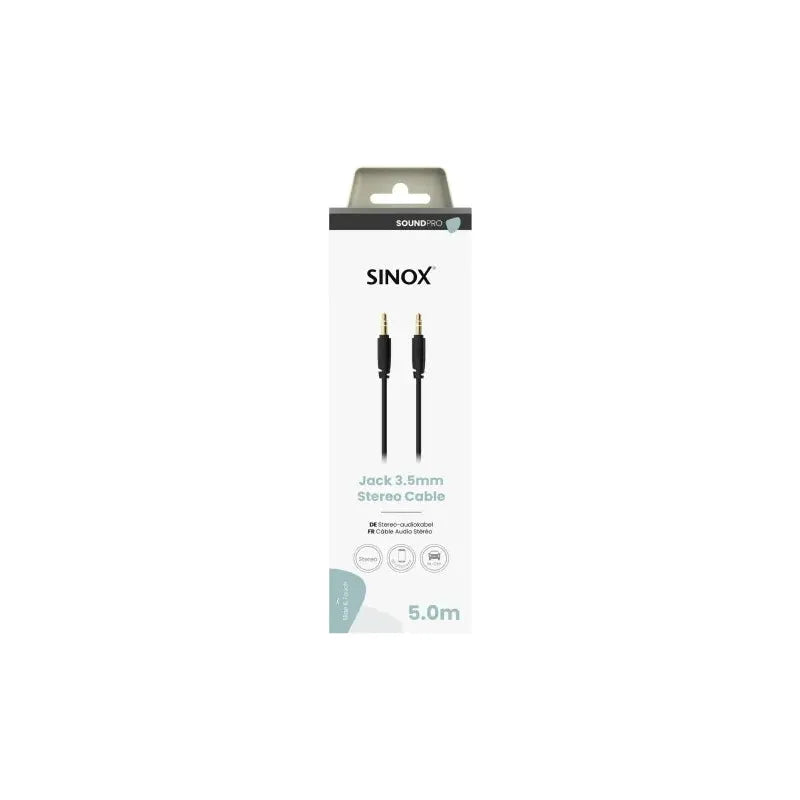 Sinox Pro 5M 3.5mm Stereo Mini Jack Cable - Black | 52115 from Sinox - DID Electrical